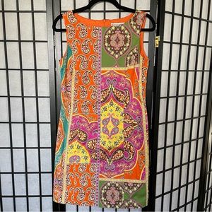 Peter Nygard Sheath Dress Patchwork Print Size 6